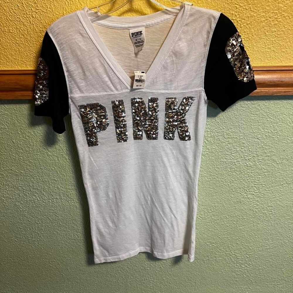 Victoria-s-secret Women's White and Black Blouse